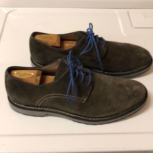 Grey Suede Leather 1901 Men’s Shoes Blue Sole Sz12